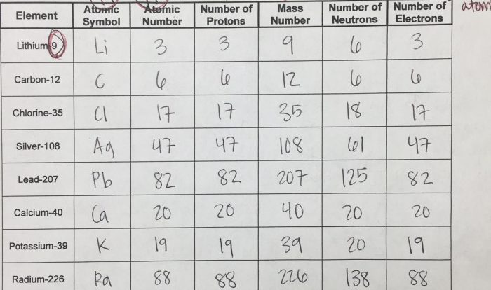 Unit atomic structure ions - ws #3